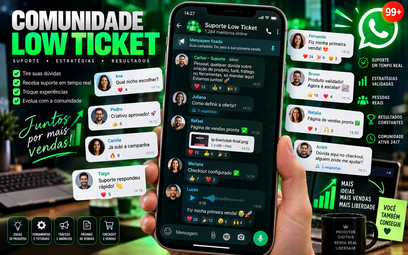 Grupo de Suporte no WhatsApp